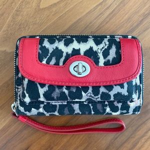 Coach leopard wristlet wallet. Great condition.